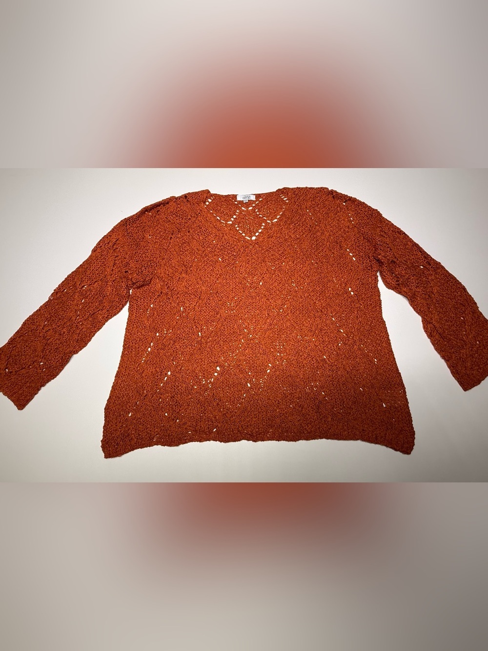 NWT Rust Knit V-Neck Sweater - 188-190